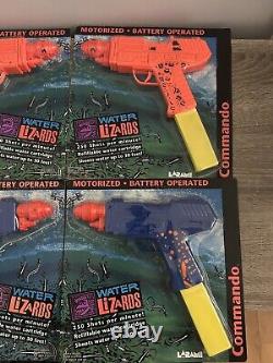 1991 Larami Water Lizards Commando Water Gun Super Soaker (lot Of 4)