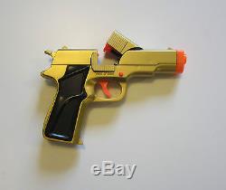 1 New Gold Toy Cap Gun 7 Police Pistol Detective Revolver Fires 8 Ring Caps