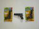2 New Black Toy Cap Guns 7 Police Pistol Super 007 Revolver Fires 8 Ring Caps