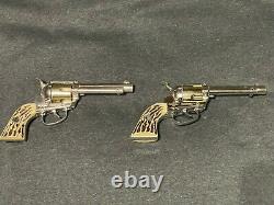 2 Rare 1950s Mattel Fanner Shootin Shell Cap Guns