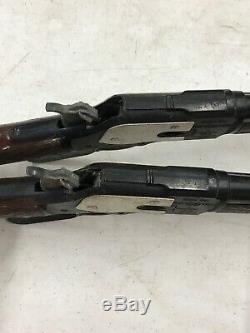 2 Vintage Mattel Shootin Shell Winchester style toy rifle 1960s used Cap Guns
