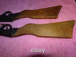 2 X LOT Vintage Wyandotte Toy Pop Cork Gun Barrel breaks back wood USA