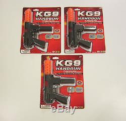3 New Kg9 Handguns Toy Cap Gun 9 Police Pistol Detective Fires 8 Ring Caps