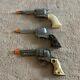 3 Vintage Western Toy Cap Guns Roy Rogers, Pony Boy & Texan Jr