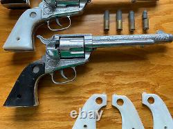 4 Vintage Nichols Stallion 45 Mark II Diecast Cap Gun Bullets 1950s Toy Revolver