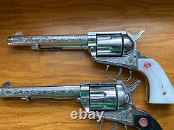 4 Vintage Nichols Stallion 45 Mark II Diecast Cap Gun Bullets 1950s Toy Revolver
