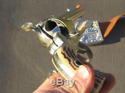 50's Mattel Shootin Shell Fanner & Buckle Gun with holster & shells original exc