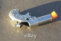 50's Mattel Shootin Shell Fanner & Buckle Gun with holster & shells original exc