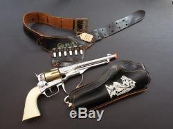 ALL ORIGINAL HUBLEY COLT 45 MODEL 1861 CAP GUN WITH HOLSTER (LOT #4) 1950's
