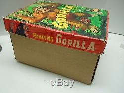 All Original Masudaya Roaring Gorilla Shooting Gallery + Box & Gun. Works. Nres