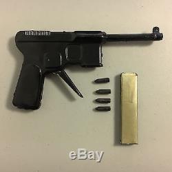 Antique Vintage All Metal Toy Gun With Clip Rare