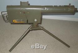 Antique 1940's Pressed Steel Tru-Matic US Army Browning Machine Gun Military Toy