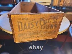 Antique 5-25-39 DAISY PUMP BB GUN Wood Ship Advertising Box Plymouth Michigan