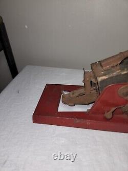 Antique Balwin Toy Elevating Rotating Field Coastal Gun Anti-Aircraft Metal Wood