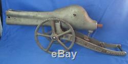 Antique Campbell's Rapid Fire Gun 1907 Pat. Cast Iron Toy Cannon Young American