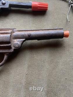 Antique Cast Iron Toy Cap Gun Lot Hero Big Chief