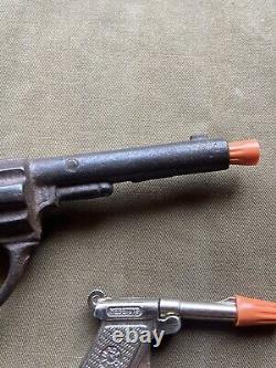 Antique Cast Iron Toy Cap Gun Lot Hero Big Chief