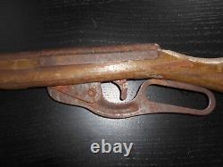 Antique Collectible Primitive Hand carved Wooden Metal Toy Rifle Musket Gun