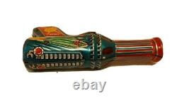 Antique Daiya Space Gun 577001 Tin Litho Toy Rocket Ship Noise Maker Vintage Old