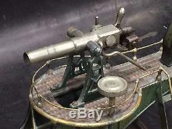 Antique Marklin Navy Deck Gun Mechanical Tin Litho Cast Iron Küstenschutz Kanone