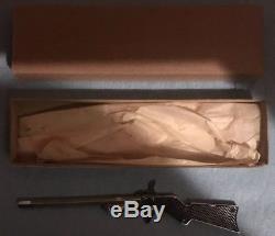 Antique Miniature Toy Rifle Cap Fob Gun vintage withbox