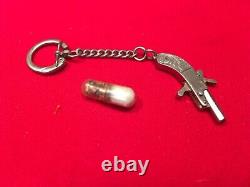 Antique Original Orig Maus Germany Pin Cap Gun keychain with caps