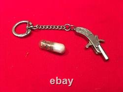 Antique Original Orig Maus Germany Pin Cap Gun keychain with caps