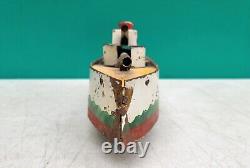 Antique Schieble Dayton Gun Boat Ship Battleship Pressed Steel Hill Climber Toy
