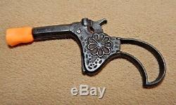 Antique Tiny JE Stevens 1878 Cast Iron 4 Inch Toy Cap Gun Shooter VGC