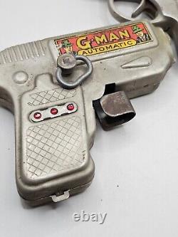 Antique Toy G-Man Automatic Sparking Dick Auto Feed Cap Gun Play Pistol Gat Arms