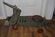Antique Vtg Roly Toys Arden Gun Games Wooden Ride On Army Fighter Plane Missile