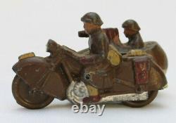 Army Motorcycle with Sidecar and Gun Slush Cast Maybe French