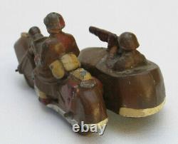 Army Motorcycle with Sidecar and Gun Slush Cast Maybe French