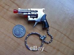Berloque Miniature 2mm Gun Pistol Fob Key Chain Xythos Style Revolver