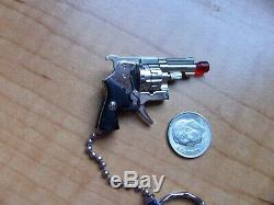 Berloque Miniature 2mm Gun Pistol Fob Key Chain Xythos Style Revolver