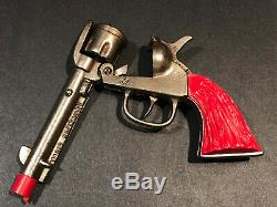 Big Horn Kilgore Cap Gun Cast Iron Red Grips Toy Cowboy Western Antique h15