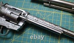 Broken Vintage Hubley USA Cowboy Action Revolver Pistol Diecast Toy Cap Gun Lot