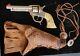 C1940s? Kilgore American? Toy Six Shooter Cap Gun With Fancy Leather Holster