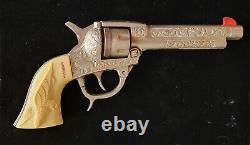 C1940s? Kilgore AMERICAN? Toy Six Shooter Cap Gun with Fancy Leather Holster