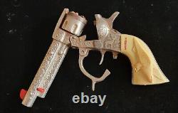 C1940s? Kilgore AMERICAN? Toy Six Shooter Cap Gun with Fancy Leather Holster