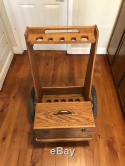 Cal-Graf Oak Range Cart 5 long gun positions 15 wheels