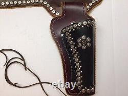 Cap Gun Leather Holsters Made For Nichols 45, Hubley Cowboy, Ricoshay, Beauty