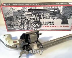 Colt Single Action Revolver toy cap gun box & Hubbly pistol, reproduction box