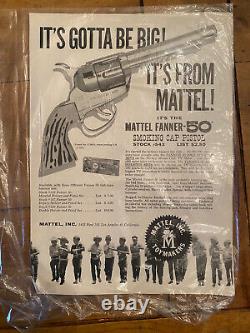 Complete Mattel Fanner 50 Marshal Set Cap Gun, Holster, Bullets X2, Box And Caps