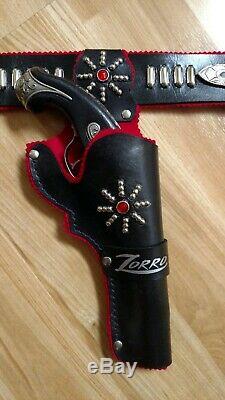 Custom Made Zorro Holster, Gun, and Sword Set. New but appears 1950's vintage