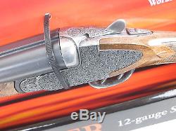DOUBLE BARREL Monte Carlo Side x Side Shotgun rifle REMOVABLE SHELLS cap gun Toy