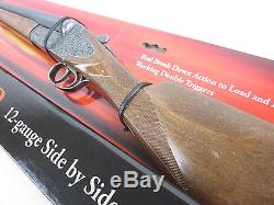 DOUBLE BARREL Monte Carlo Side x Side Shotgun rifle REMOVABLE SHELLS cap gun Toy