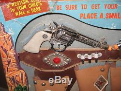 Deluxe 1955 Cowboy King western cap gun holster spurs playset toy store display