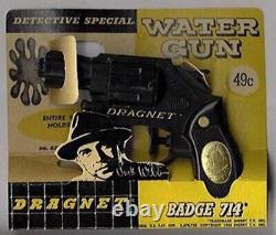 Dragnet Water Gun Toy Vintage 1955 Joe Friday Original Old Stock Never Opened