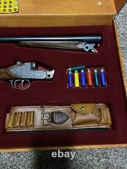 EDISON MONTECARLO DOPPIETTA CAL 12 DOUBLE BARREL TOY CAP GUN With CAPS IN BOX
